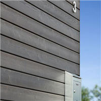 Bardage bois peint en Sapin du Nord de classe 3.1 - Protect Silverwood - Profil Oscillo XXL - 26,00 MM x 122,00 MM - Long. 4,45 M - Coloris Fusain