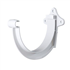 Crochet de gouttière demi-ronde MEP GD25 de développé de 25 cm - PVC Blanc