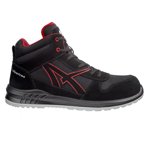 Chaussure sécurité mi-haute hommes S3 SRC Clifton Low Albatros - Noir et rouge - Taille 44