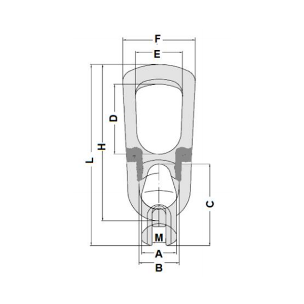 Anneau de levage avec poignée multidirectionnelle pour charge lourde jusqu'à 1300 kg - Acier