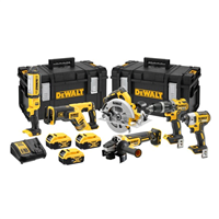 Ensemble complet d'outils Dewalt compact Brushless XR 18V - Batterie 5 Ah Li-Ion - 6 pièces