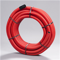 Gaine TPC annelée en polyéthylène double paroi - Diam. 110 mm - Rouge L.50 M