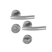 Ensemble sur rosace Alta à condamnation - inox mat pour porte 38-42 mm - Hoppe - carré 7 mm