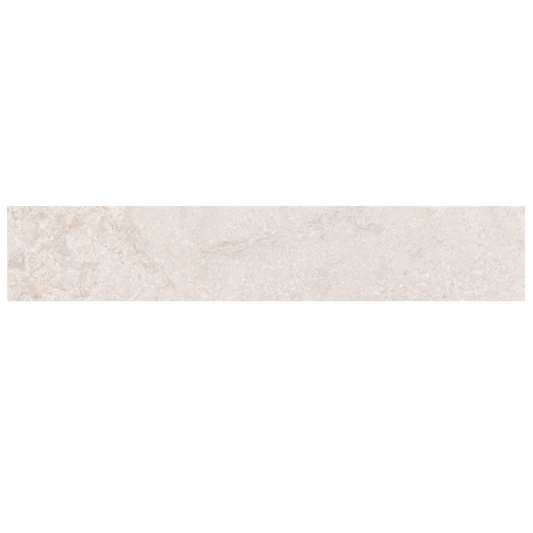Plinthe carrelage effet pierre en grès cérame émaillé - Dorset - 60 x 9 cm - ép. 8,5 mm - White