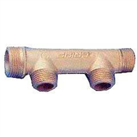 Collecteur de distribution chantier à portée plate mf3/4" - 2 sorties en 1/2