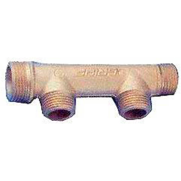 Collecteur de distribution chantier à portée plate mf3/4" - 2 sorties en 1/2