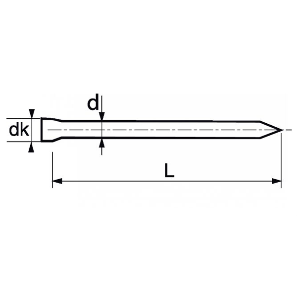 Pointe tête homme Inox A2 - 62785 Acton 1.6 x 30 mm - boîte de 1 kg (1880 pointes)