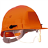Casque de chantier Visiocéanic 2 en PE HD anti-UV avec lunette escamotable anti-choc - orange