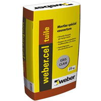 Mortier à la chaux spécial couverture Weber.cel Tuile