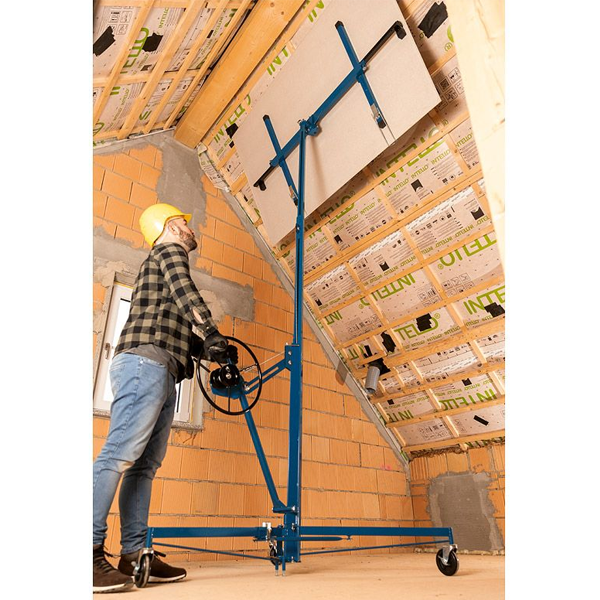 Lève-plaque Scheppach TBL400 avec inclinaison réglable sur 60 ° - levage de 1220 à 3350 mm - 68 kg max