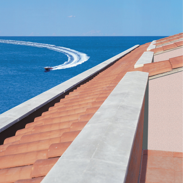 Chaperon de mur à double pente en béton - Gris - 50,0 CM x 30,0 CM x 5,50 CM