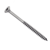 Vis pour aggloméré tête fraisée six lobes filetage partiel inox A2 TX25 5.0x50/30 - boîte de 200