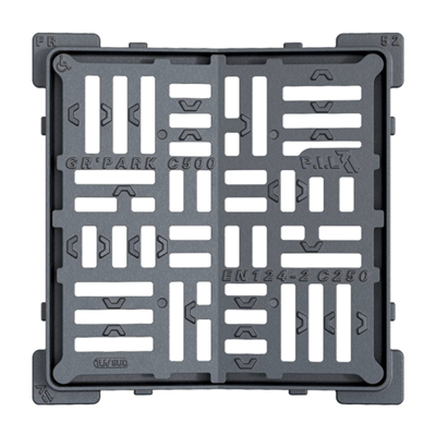 Grille concave A/cadre C250 400x400 PMR