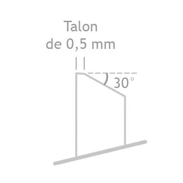 Enclume de couvreur-ardoisier pour taille à droite - Acier forgé - Jouanel - Longueur 400 mm