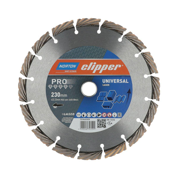 Disque diamant PRO UNIVERSAL LASER - 125x22.23mm Norton Clipper
