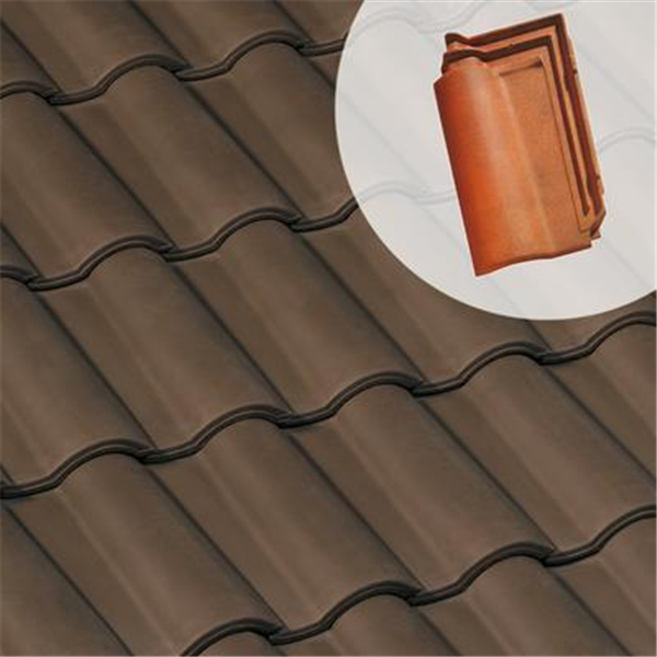 Tuile en terre cuite Gallo Romane (GL601) Monier - Brun masse