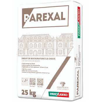 Enduit de restauration à la chaux PAREXAL Parex - B10 Terre de Lune - Sac de 25 KG