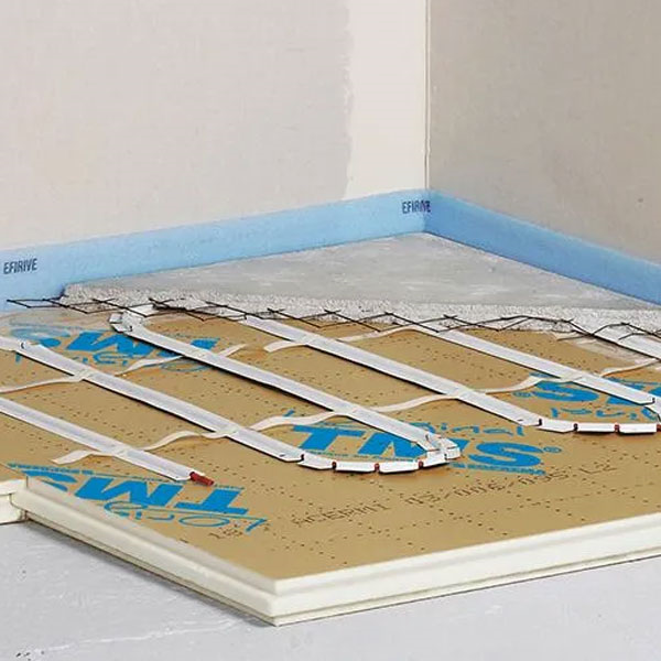 Panneau d'isolation du sol TMS Isolant - chape avec ou sans plancher chauffant - mousse PU - 1,2 x 1 m - 80 mm