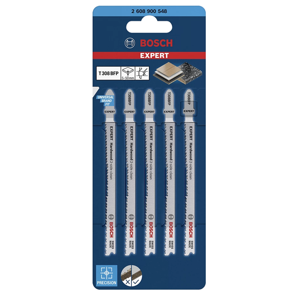 Lame de scie sauteuse multi-matériaux - Expert T 367 XHM Bosch - 132 mm - lot de 3