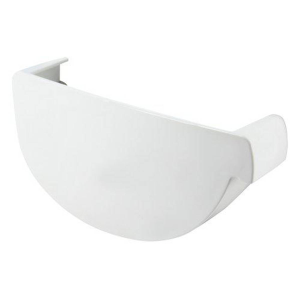 Fond de gouttière gauche Nicoll FG29 pour gouttière demi-ronde Vodalis LG29 - Techtan Blanc