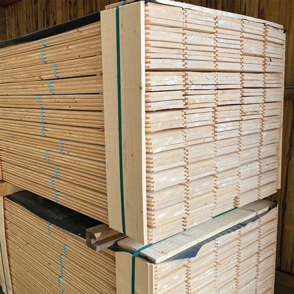 Volige mi-bois en sapin du Nord non traité - rabotée 1 face - 180 MM x 15 MM - longueur 4,50 M