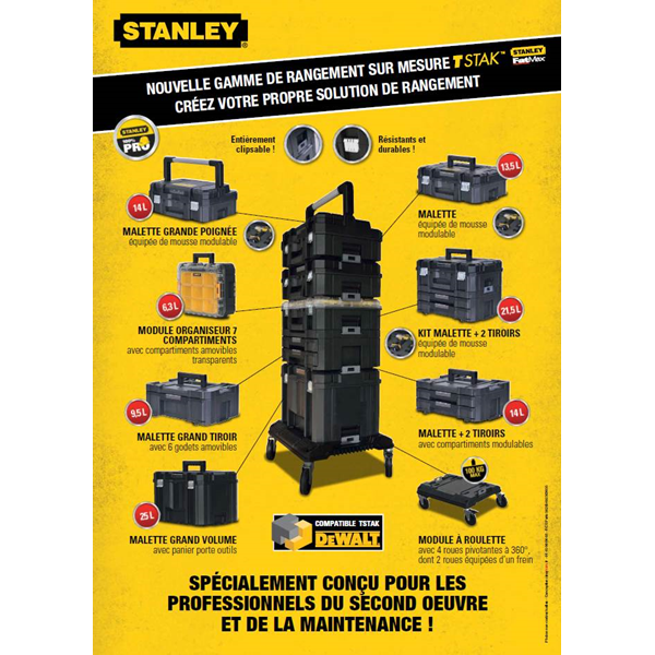 Boîte à outils Stanley classic line plastique 40,6X20,5X19,5 CM