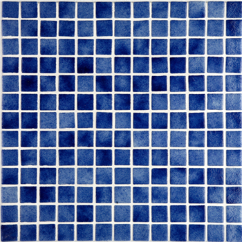 Mosaïque en émaux de verre lisse  - carreau de 2,5 x 2,5 cm - trame de 31,2 x 49,5 cm