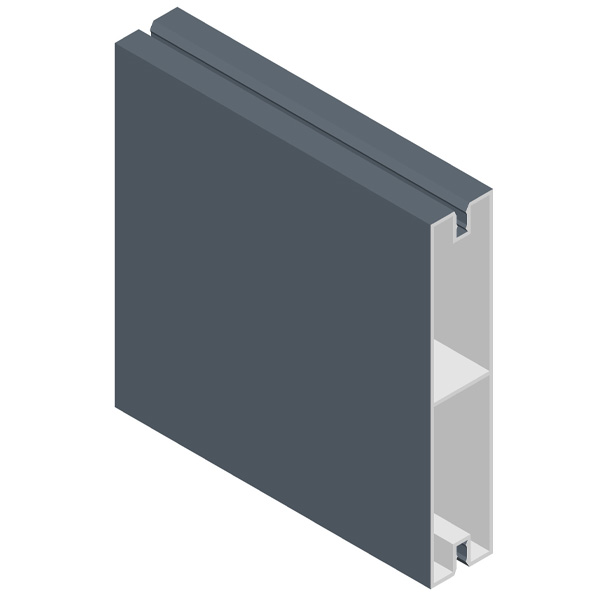 Lame pour clôture aluminium ajourée - Open 100 - Anthracite RAL7016 - Haut. 10,00 CM - Long. 1,985 m - Lot de 4