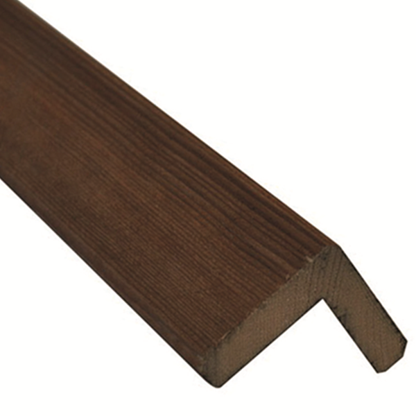 Cornière de bardage en sapin du nord - bois traité classe 3 marron - 45 MM x 45 MM - longueur 3,00 M