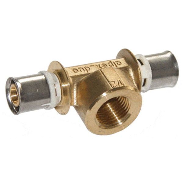 TE FEMELLE A SERTIR  1" - 75 - LAITON POUR SYSTEME MULTICOUCHES  *867.75.744*