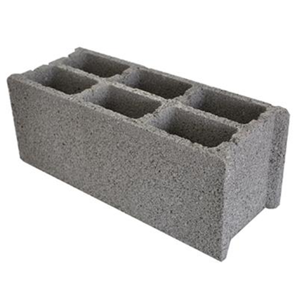 Bloc béton creux 500 x 200 x 200 mm - B40 - 3 parois 6 trous