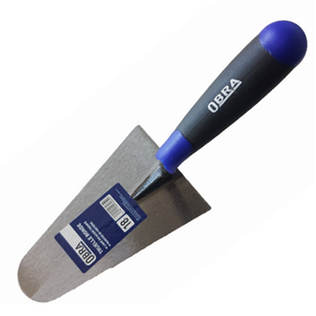 Truelle de maçon ronde avec manche bi-matière - Obra - lame 22 cm