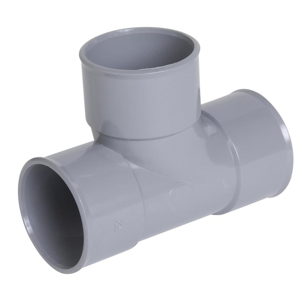 Té pied de biche PVC à coller Femelle - Femelle 87° Diamètre 50 mm