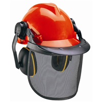 Casque de protection forestier complet - coquilles antibruit, visière amovible Euro-Protection