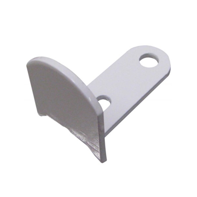 Battement bas ISO pour espagnolette sur bavette aluminium ING Fixations - Hauteur 35 mm - Longueur 60 mm - Epoxy blanc - Lot de 4