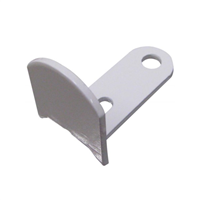 Battement bas ISO pour espagnolette sur bavette aluminium ING Fixations - Hauteur 35 mm - Longueur 60 mm - Epoxy blanc - Lot de 4