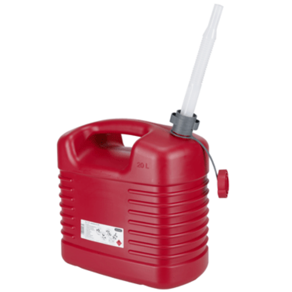 Jerrican polyéthylène rouge pour carburant 20 litres : Pressol 21137