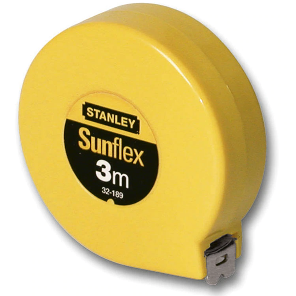 Mesure mètre ruban Stanley Sunflex 3 m x 12.7 mm boîtier ABS antichoc