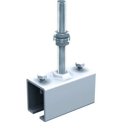 Support de raccordement tige longue pour rail 50x40 mm
