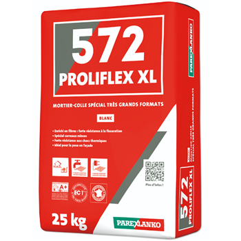 Mortier-colle fibré amélioré déformable 572 PROLIFLEX XL Blanc - Sac de 25 KG