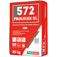 Mortier-colle fibré amélioré déformable 572 PROLIFLEX XL Blanc - Sac de 25 KG