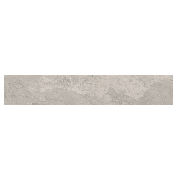 Plinthe de carrelage intérieur en grès émaillé effet pierre Edilis Ruben - 45,0 CM x 8,0 CM - ép. 8,5 MM - Gris