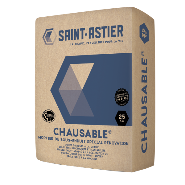Mortier de sous-enduit à base de chaux naturelle pour la restauration - Chausable - sac de 25 KG