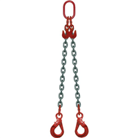 Elingue chaîne réglable 2 brins Levac crochets à verrouillage automatique CMU 2800 kg 3 m