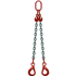 Elingue chaîne réglable 2 brins Levac crochets à verrouillage automatique CMU 2800 kg 3 m