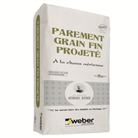 Enduit WEBER PAREMENT GRAIN FIN PROJETÉ