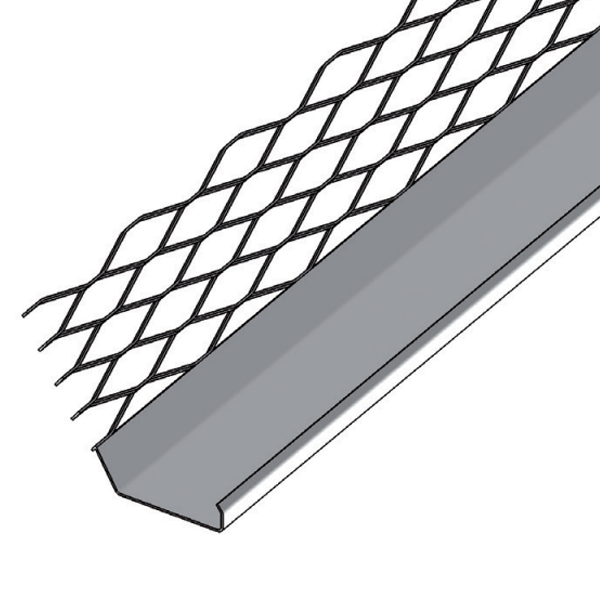 Profilé stop enduit déployé - Largeur 25 mm - Longueur 3 m