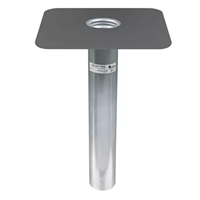 Évacuation des eaux pluviales verticale pour toitures terrasses - Draini droite Flag PVC/Alu - ⌀85 mm - long. 600 mm