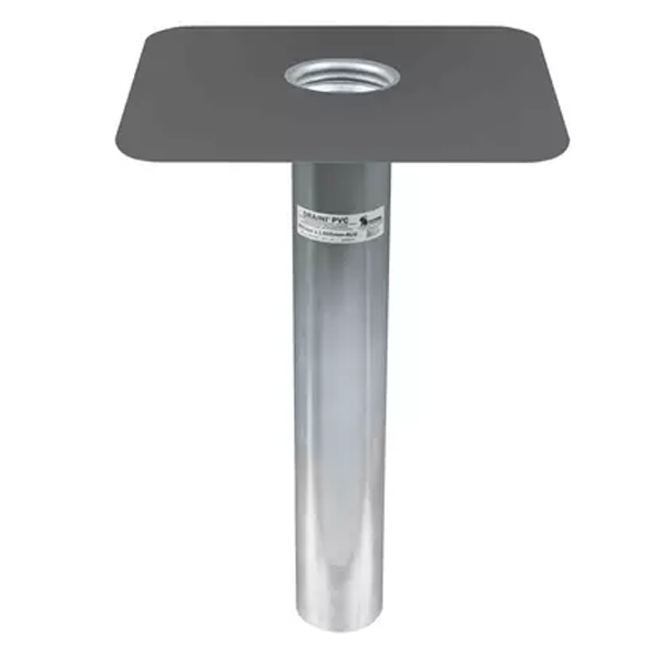 Évacuation des eaux pluviales verticale pour toitures terrasses - Draini droite Flag PVC/Alu - ⌀85 mm - long. 600 mm