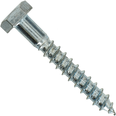 Vis bois Tirefond tête hexagonale acier zingué DIN 571 8,0 mm x 50,0 mm - Boîte de 50